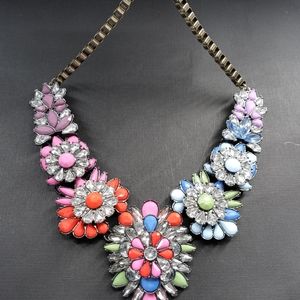 Statement Necklace bib style. Heavy and shiny.